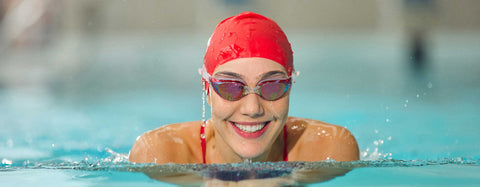 Swimming goggles available with mirrored lenses