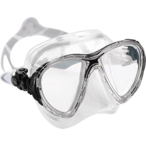 Cressi Big Eyes Evolution Crystal diving mask including prescription lenses